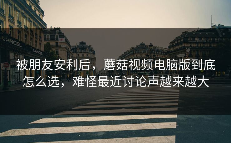 被朋友安利后，蘑菇视频电脑版到底怎么选，难怪最近讨论声越来越大